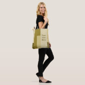 Tote Bag Motifs de rectangles aux tons de terre abstraits (Sur le modèle)