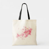 Tote Bag Motifs floraux rose-jaune Art Abstrait (Dos)