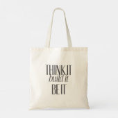 Tote Bag Motivation Gras Typographie Noire Créatifs (Dos)