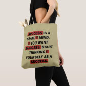 Tote Bag Motivational cite le succès dans la vie (De près)