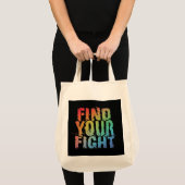Tote Bag Motivational Find Your Fight Quote Art (Devant (produit))