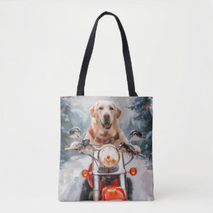 Tote Bag Moto à chiens Labrador Noël