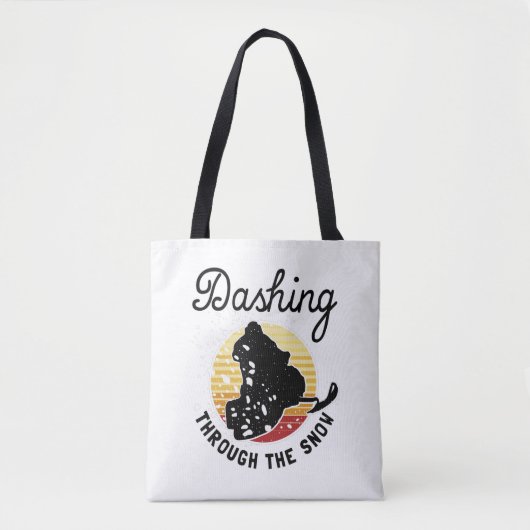 Tote Bag Motoneige - Dévaler la neige (Devant)