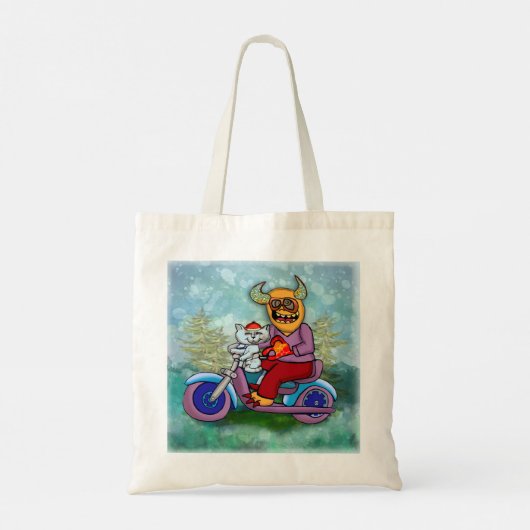 Tote Bag Motorcycle Monster (Dos)