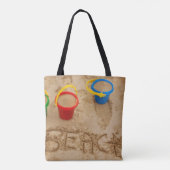Tote Bag Mots de sable de plage (Dos)