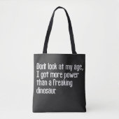 Tote Bag mots de vieux robustes et drôles (Devant)