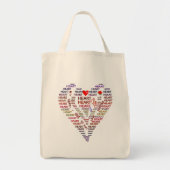 Tote Bag Mots du coeur (Devant)