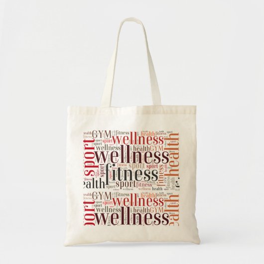 Tote Bag Mots fitness (Devant)