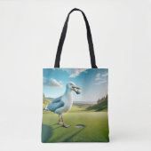 Tote Bag Mouette avec balle de golf dans son bec (Devant)