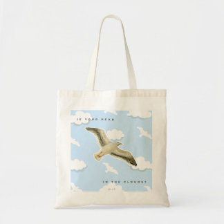 Tote Bag Mouette dans les nuages aquarelle