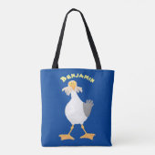 Tote Bag Mouette drôle avec frites dessin animé (Dos)