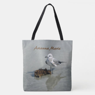 Tote Bag Mouette et algue personnalisées