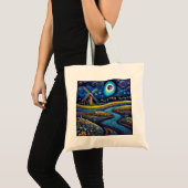 Tote Bag Moulin à vent la nuit 4 (Devant (produit))