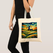 Tote Bag Moulin à vent la nuit 8 (Devant (produit))