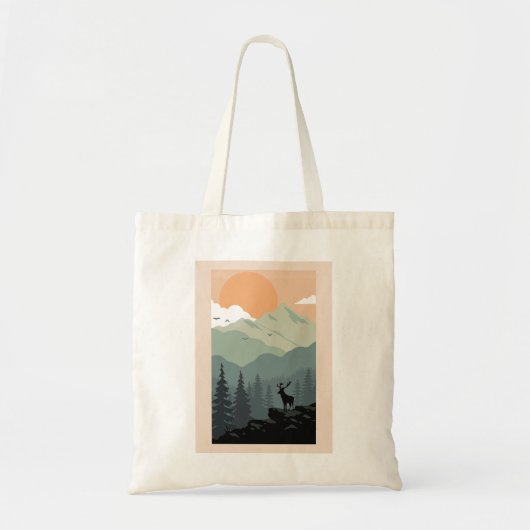 Tote Bag Mountain Art Mountain Top Images Green Mountain Ph (Devant)