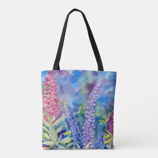 Tote Bag "Mountain Lupines" Fourre-tout à l'épaule (Dos)