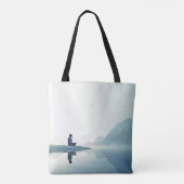 Tote Bag Mountain Zen Conception pacifique de méditation (Dos)