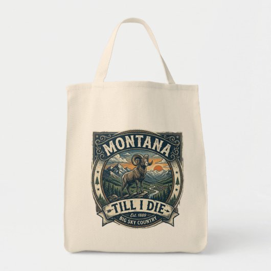 Tote Bag « Mourir dans le Montana » (Devant)