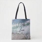 Tote Bag Mousse de mer Wave Ocean Lover Personnalisé (Devant)