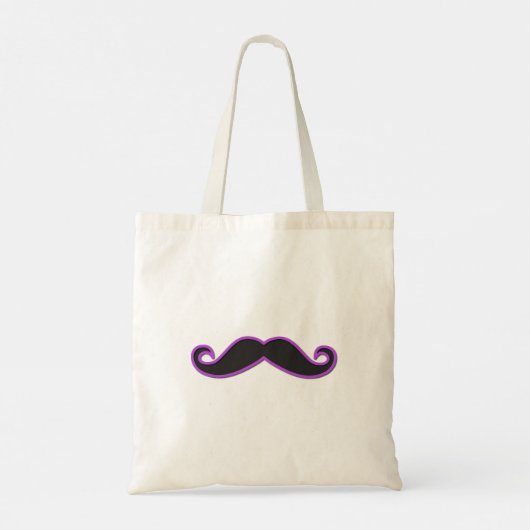 Tote Bag Moustache violette, Moustache boule, Moustache (Dos)