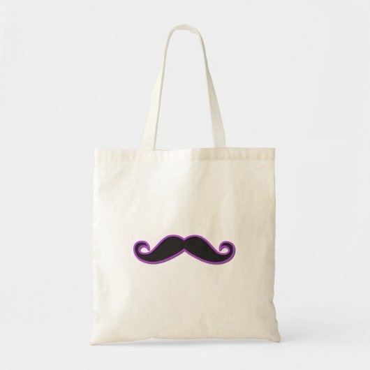 Tote Bag Moustache violette, Moustache boule, Moustache (Devant)