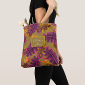 Tote Bag Moutarde Palm Paradise (De près)