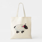 Tote Bag Mouton Noir Avec Laine Blanche (Dos)