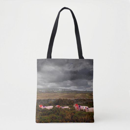Tote Bag Moutons colorés (Devant)