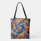 Tote Bag Mouvement coloré Art Abstrait (Dos)