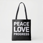 Tote Bag Mouvement Hands Off Protestez Paix Amour Progrès (Devant)
