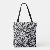Tote Bag Moyen Empreinte de léopard noir/blanc Fourre-tout (Dos)