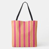 Tote Bag Moyenne Siècle Moderne, Fuchsia Rose & Orange (Dos)