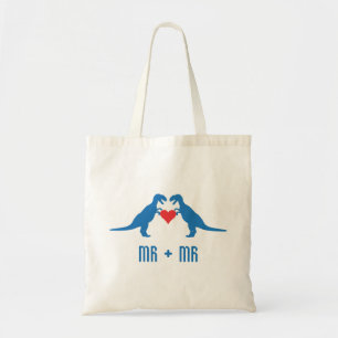 Tote Bag Mr+Mr - L'amour est l'amour Dinosaures