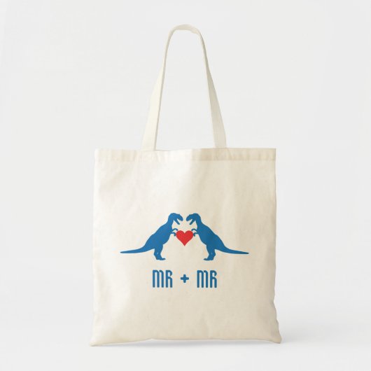 Tote Bag Mr+Mr - L'amour est l'amour Dinosaures (Devant)
