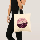 Tote Bag Mt. Fuji (rose) (Devant (produit))