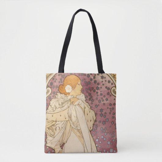 Tote Bag Mucha Art nouveau femme beauté (Devant)