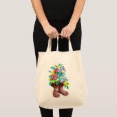 Tote Bag Mukluk Boot Flower Planter Shopping Fourre-tout (Devant (produit))