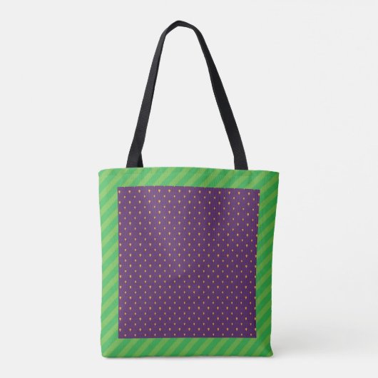Tote Bag Mulberry purple fruit 80's rétro design motif (Dos)