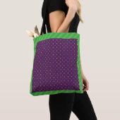 Tote Bag Mulberry purple fruit 80's rétro design motif (De près)