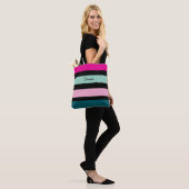 Tote Bag Multi couleur rayé Pretty Minimal  (Sur le modèle)
