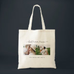 Tote Bag Multi photo moderne script typographie meilleure m<br><div class="desc">Typographie multi photo moderne script girly meilleure maman jamais design. Fait partie d'une collection moderne.</div>