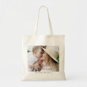 Tote Bag Multi photo moderne typographie script meilleur ma (Devant)
