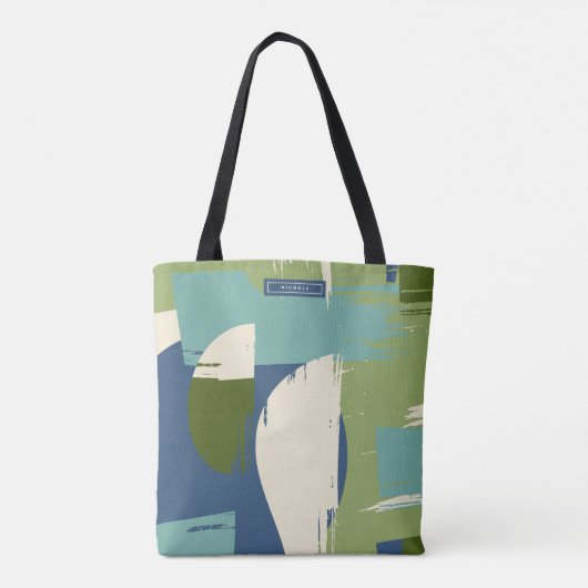 Tote Bag Multicolor Abstrait moderne (Dos)