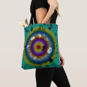 Tote Bag Multicolor entouré d'art Abstrait (De près)