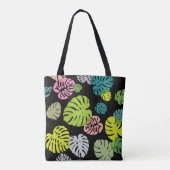 Tote Bag Multicolor Feuilles tropicaux 2 (Dos)