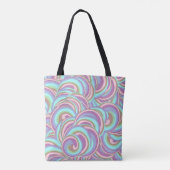 Tote Bag Multicolor Swirls Pattern (Dos)