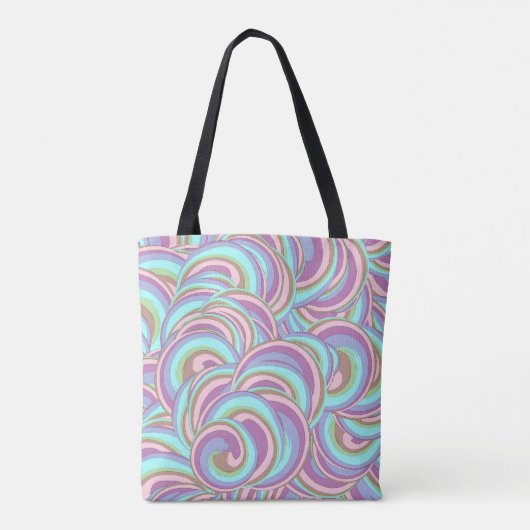 Tote Bag Multicolor Swirls Pattern (Dos)