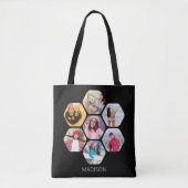 Tote Bag Multiphoto Collage moderne Nom personnalisé (Devant)
