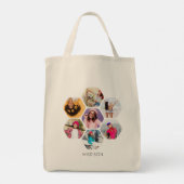 Tote Bag Multiphoto Collage moderne Nom personnalisé (Dos)