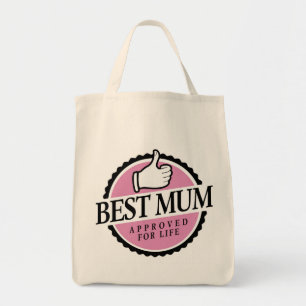 Tote Bag Mum approved for life pink bag